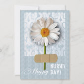 幸せなナースの日。デイジーフラットグリーティングカード カード (正面)