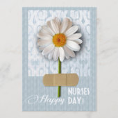 幸せなナースの日。デイジーフラットグリーティングカード カード (正面)
