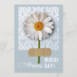 幸せなナースの日。デイジーフラットグリーティングカード カード