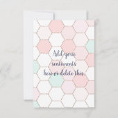 幸せなナースの日！ハニカム多肉株 カード (裏面)