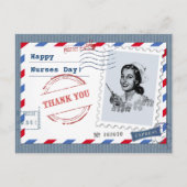 幸せなナースの日。レトロナース ポストカード (正面)