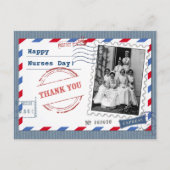 幸せなナースの日。ヴィンテージデザインはがき ポストカード (正面)