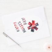 幸せなナースの日《写真》ぼけ味 楕円形シール (封筒)