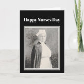 幸せなナース日のおもしろいのヴィンテージのナースの写真 カード (正面)