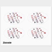 幸せなナース日の《写真》ぼけ味 楕円形シール (シート)