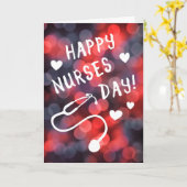 幸せなナース日 カード (黄色い花)