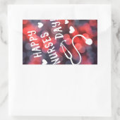 幸せなナース日 長方形シール (バッグ)