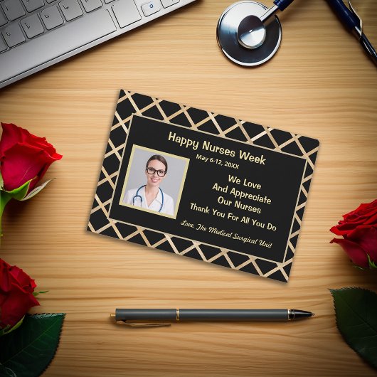 幸せなナース週間の写真鑑賞メディカルカード