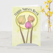 幸せなナース週間グリーティングカード カード (黄色い花)