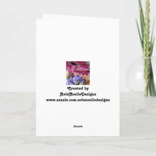 幸せなナース週間！ -かわいらしフローラブーケ カード (裏面)