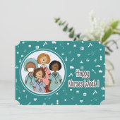 幸せなナース週間。ナースカードのグループ 招待状 (スタンド正面)