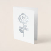 幸せなナース週間。バラ及び聴診器 箔カード (正面)