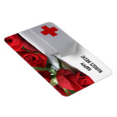 幸せなナース週間。レッドローゼズとナースキャップ マグネット (右側)