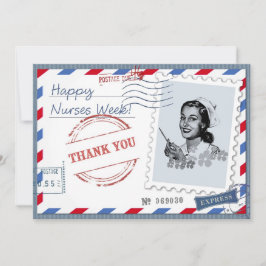 幸せなナース週間。レトロナースカスタムカード サンキューカード