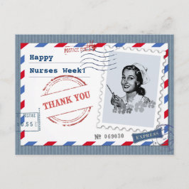 幸せなナース週間。レトロナース ポストカード
