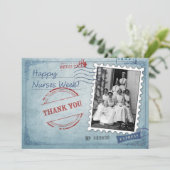 幸せなナース週間。ヴィンテージデザインカスタムカード カード (スタンド正面)