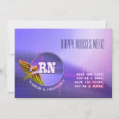 幸せなナース週間。医用カドゥセウス カード (正面)