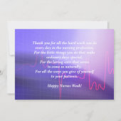 幸せなナース週間。医用カドゥセウス カード (裏面)