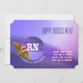 幸せなナース週間。医用カドゥセウス カード (正面)