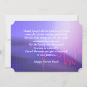 幸せなナース週間。医用カドゥセウス カード (裏面)