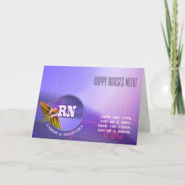 幸せなナース週間。医療用カドゥセウスカード サンキューカード