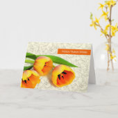 幸せなナース週間。春チューリップ カード (黄色い花)