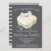 幸せなニュース！婚約指輪の箱の結婚前お披露目パーティー 招待状 (正面/裏面)