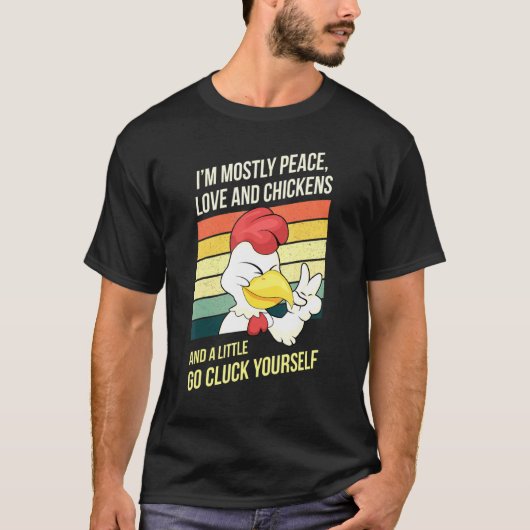 幸せなニワトリ愛好家 Tシャツ (正面)
