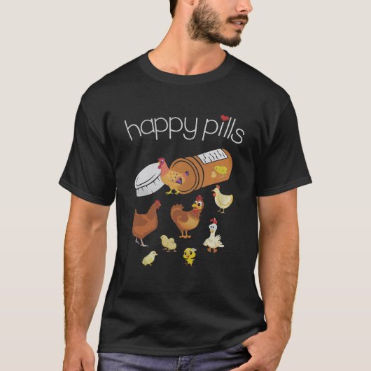 幸せなニワトリ ビル Tシャツ (正面)