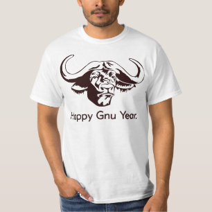 幸せなヌー年 Tシャツ