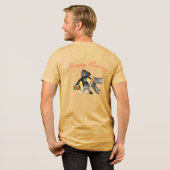 幸せなノウルーズゴールドフィッシュ トライブレンドTシャツ (フル背面)