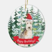 幸せなハウリデイズ レークランド・テリア クリスマス オーナメント (左)