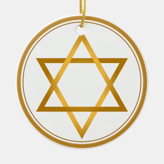 幸せなハヌカー セラミックオーナメント (正面)