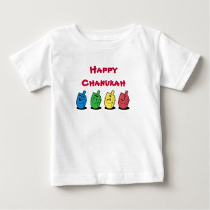 幸せなハヌカー(ユダヤ教の祭り)のTシャツ ベビーTシャツ