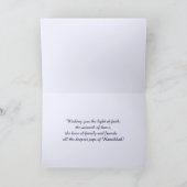 幸せなハヌカー(ユダヤ教の祭り)。デヴィッドの星,(ユダヤ教)メノラー,ドレイデス シーズンカード (内部)