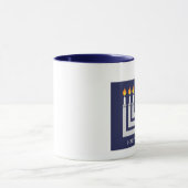 幸せなハヌカー（ユダヤ教の祭り） マグカップ (中央)