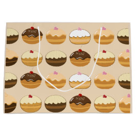 幸せなハヌカー ラージペーパーバッグ