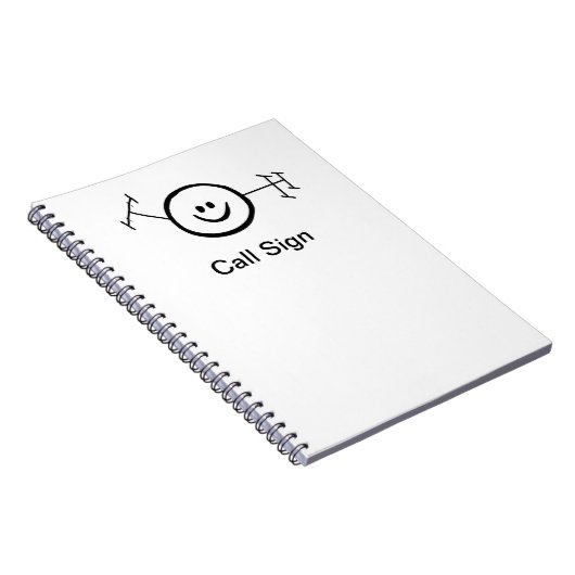 幸せなハムのアマチュア無線のノート ノートブック (右側)