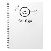 幸せなハムのアマチュア無線のノート ノートブック (正面)