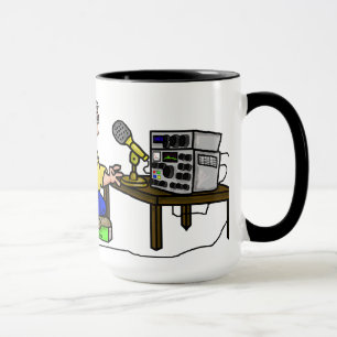 幸せなハムオペレータコーヒー・マグはそれをカスタマイズ! マグカップ