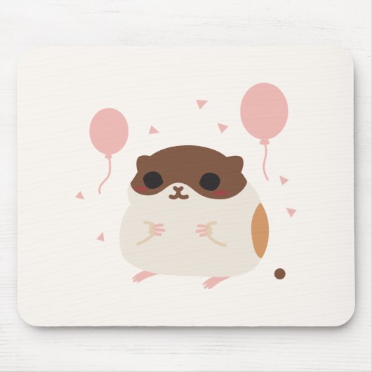 幸せなハムスターの完全な朝のウンチ マウスパッド (正面)