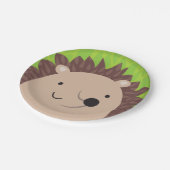 幸せなハリネズミ-森林友人 ペーパープレート (アングル)