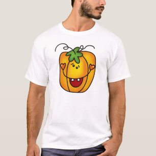幸せなハロウィーンのカボチャのちょうちん Tシャツ