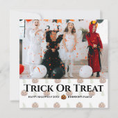 幸せなハロウィーンカードをトリックまたは扱う カード (正面)