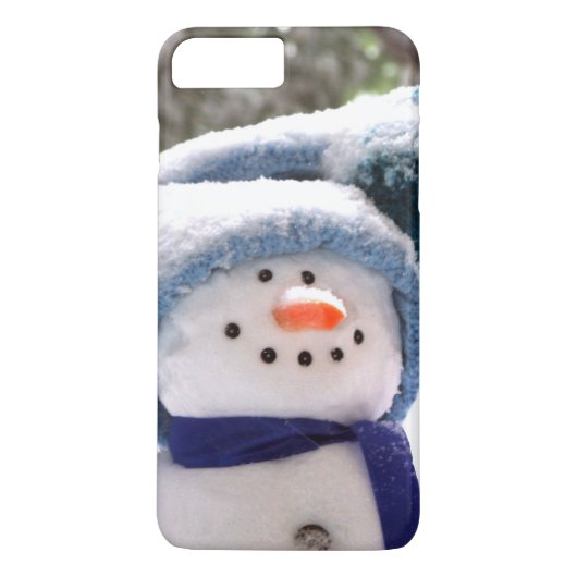 幸せなハンドメイドの雪だるまのiPhone 7の場合 Case-Mate iPhoneケース (裏面)