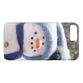 幸せなハンドメイドの雪だるまのiPhone 7の場合 Case-Mate iPhoneケース (裏面(横))