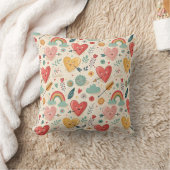 幸せなハートお洒落- Valentine's Day Pattern クッション (ブランケット)