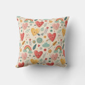 幸せなハートお洒落- Valentine's Day Pattern クッション (裏面)