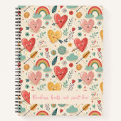 幸せなハートお洒落- Valentine's Day Pattern ノートブック (正面)