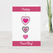 幸せなハートのバレンタインデーカード シーズンカード (正面)